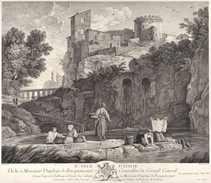 Framed Print : Fourth View of Italy, ca. 1750-1800. Creator: Pierre Jacques Duret Framed Print : Fourth View of Italy, ca. 1750-1800. Creator: Pierre Jacques Duret