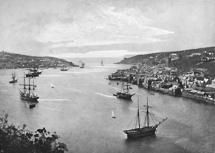 Framed Print : Fowey, c1896. Artist: Orchard Framed Print : Fowey, c1896. Artist: Orchard