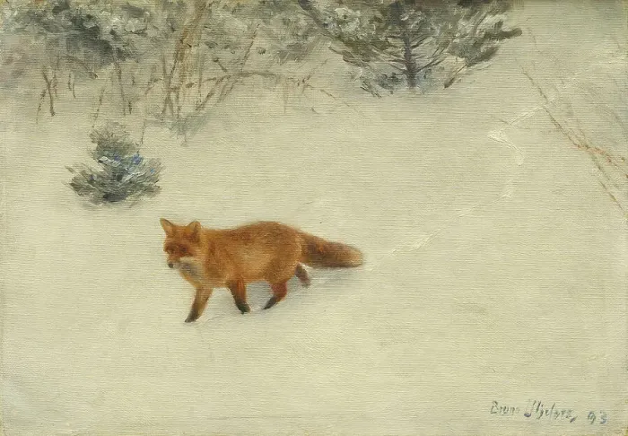 Framed Print : The Fox, 1893. Creator: Bruno Liljefors Framed Print : The Fox, 1893. Creator: Bruno Liljefors