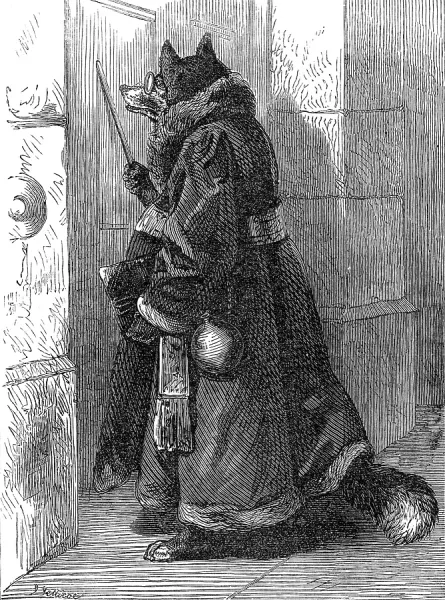 The Fox Disguised as a Physician, 1872 Print. Art Prints, Posters