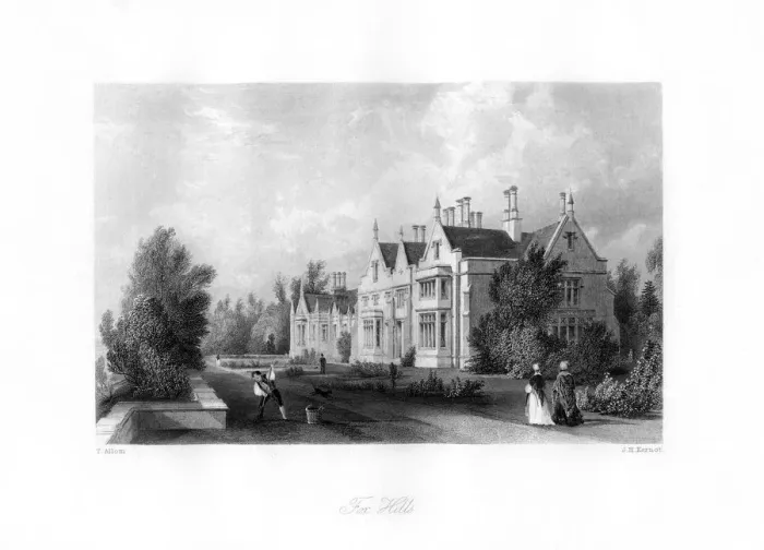 Framed Print : Fox Hills, Surrey, c1840s. Artist: J H Kernot Framed Print : Fox Hills, Surrey, c1840s. Artist: J H Kernot
