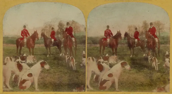 Framed Print : Fox hunt, about 1860. Creator: Unknown Framed Print : Fox hunt, about 1860. Creator: Unknown