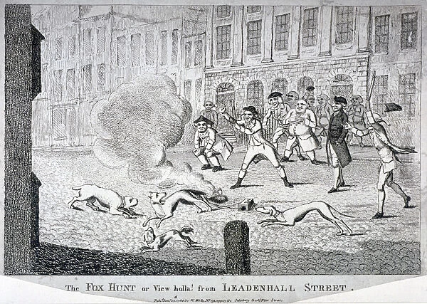 The fox hunt or view holla! from Leadenhall Street, 1784