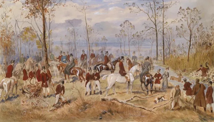 Framed Print : Fox hunting, c. 1890. Artist: Bls, Julius, von (1845-1922) Framed Print : Fox hunting, c. 1890. Artist: Bls, Julius, von (1845-1922)