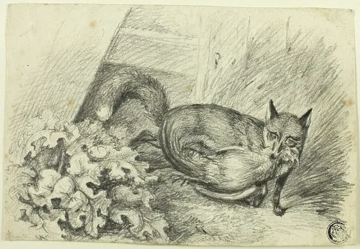 Framed Print : Fox Stealing a Cock, n.d. Creator: Samuel Howett Framed Print : Fox Stealing a Cock, n.d. Creator: Samuel Howett