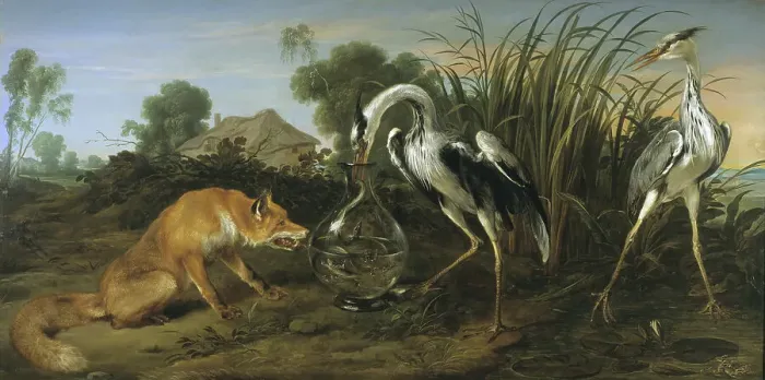 Framed Print : The Fox Visiting the Heron, early-mid 17th century. Creator: Frans Snyders Framed Print : The Fox Visiting the Heron, early-mid 17th century. Creator: Frans Snyders