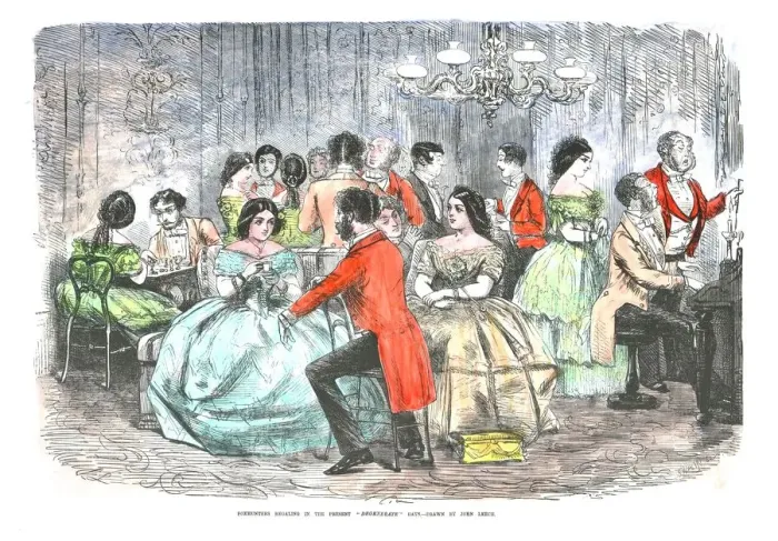 Framed Print : Foxhunters Regaling in the Present Degenerate Days, c1856. Artist: John Leech Framed Print : Foxhunters Regaling in the Present Degenerate Days, c1856. Artist: John Leech