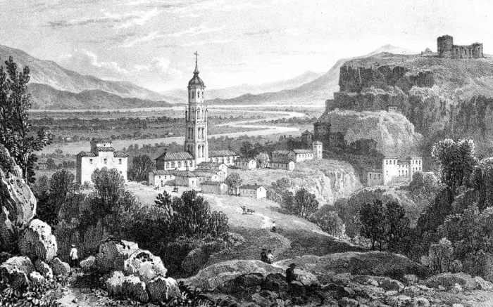 Framed Print : Fraga, Spain, 1823. Artist: James Duffield Harding Framed Print : Fraga, Spain, 1823. Artist: James Duffield Harding