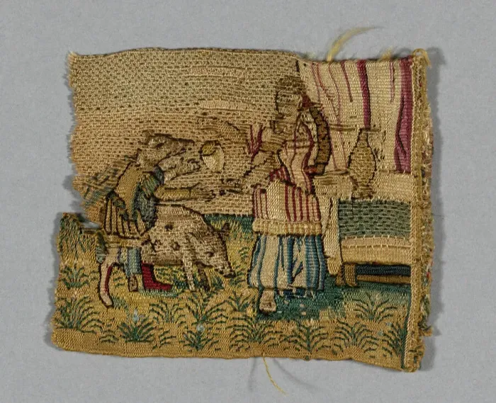 Framed Print : Fragment of a Band Depicting Scene from Homers Odyssey, England, 16th / 17th century Framed Print : Fragment of a Band Depicting Scene from Homers Odyssey, England, 16th / 17th century