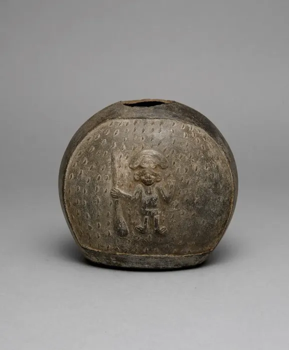 Framed Print : Fragment of a Blackware Vessel with a Relief Depicting a Warrior, A. D. 1200 / 1450 Framed Print : Fragment of a Blackware Vessel with a Relief Depicting a Warrior, A. D. 1200 / 1450