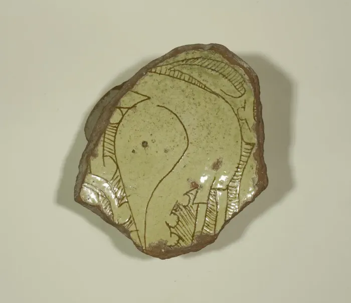 Framed Print : Fragment of a Bowl, mid 12th-early 13th century. Creator: Unknown Framed Print : Fragment of a Bowl, mid 12th-early 13th century. Creator: Unknown