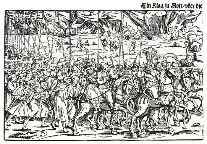 Framed Print : Fragment of a broadside on the Turkish invasion of Hungary. Artist: Schoen, Erhard (1491-1592) Framed Print : Fragment of a broadside on the Turkish invasion of Hungary. Artist: Schoen, Erhard (1491-1592)