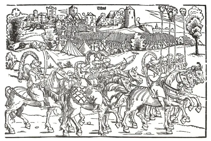 Framed Print : Fragment of a broadside on the Turkish invasion of Hungary. Artist: Schoen, Erhard (1491-1592) Framed Print : Fragment of a broadside on the Turkish invasion of Hungary. Artist: Schoen, Erhard (1491-1592)
