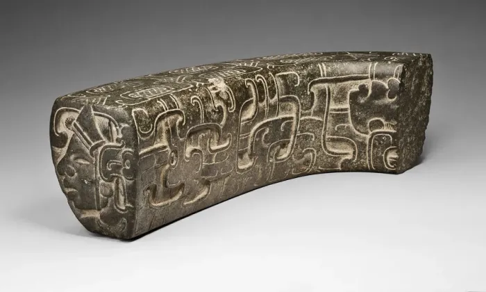 Framed Print : Fragment of a Ceremonial Ballgame Yoke, A. D. 700 / 800. Creator: Unknown Framed Print : Fragment of a Ceremonial Ballgame Yoke, A. D. 700 / 800. Creator: Unknown