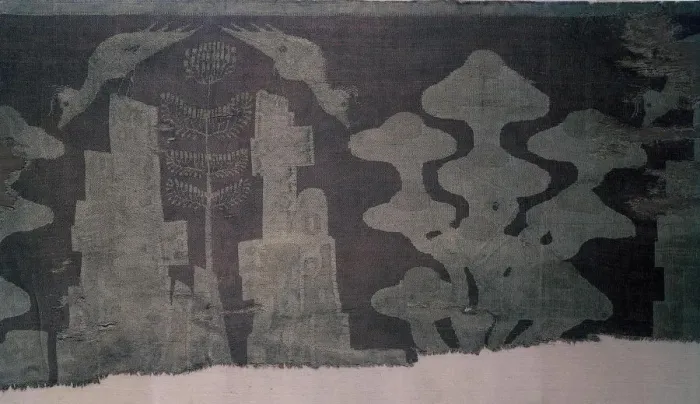 Framed Print : Fragment of Cloth, 1st century BC Framed Print : Fragment of Cloth, 1st century BC