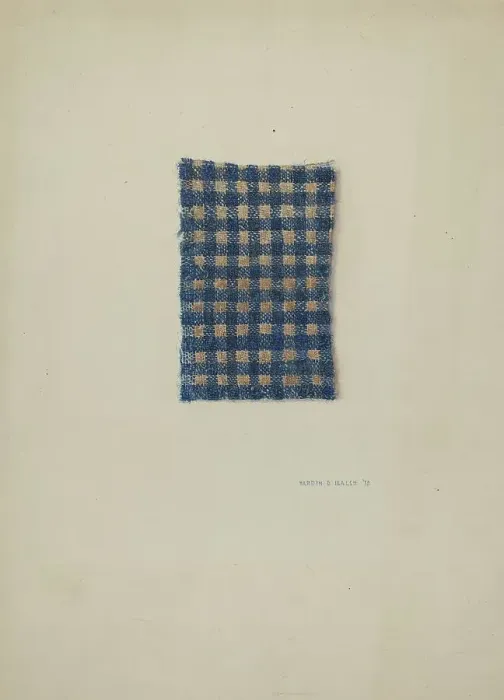 Framed Print : Fragment of Comforter, 1938. Creator: Hardin Walsh Framed Print : Fragment of Comforter, 1938. Creator: Hardin Walsh
