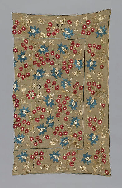 Fragment (Cover or Turban Cover), Turkey, 17th century. Creator: Unknown