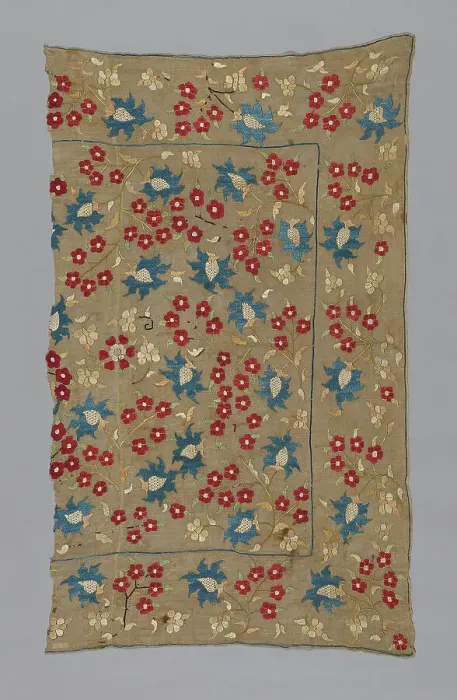 Framed Print : Fragment (Cover or Turban Cover), Turkey, 17th century. Creator: Unknown Framed Print : Fragment (Cover or Turban Cover), Turkey, 17th century. Creator: Unknown