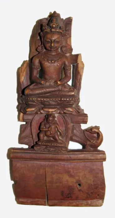 Framed Print : Fragment Depicting a Tathagata, 12th century. Creator: Unknown Framed Print : Fragment Depicting a Tathagata, 12th century. Creator: Unknown