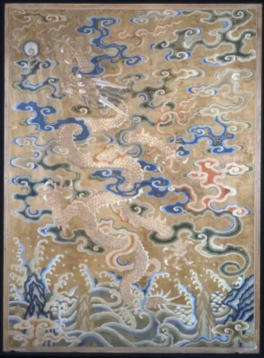 Framed Print : Fragment (For a Curtain), China, Qing dynasty (1644-1911), 1675 / 1725. Creator: Unknown Framed Print : Fragment (For a Curtain), China, Qing dynasty (1644-1911), 1675 / 1725. Creator: Unknown