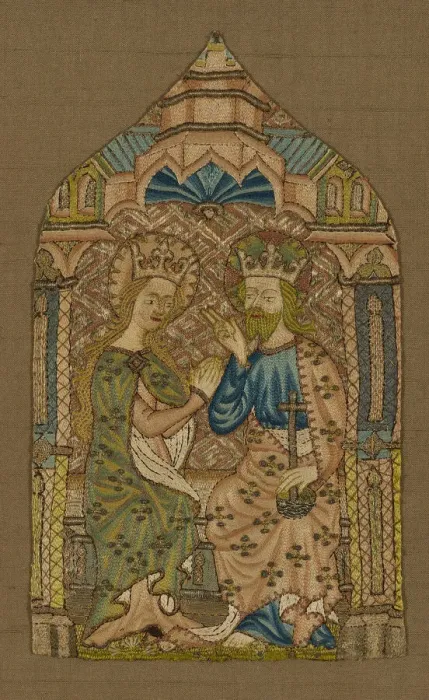 Framed Print : Fragment (From an Orphrey Band), England, 1400 / 50. Creator: Unknown Framed Print : Fragment (From an Orphrey Band), England, 1400 / 50. Creator: Unknown