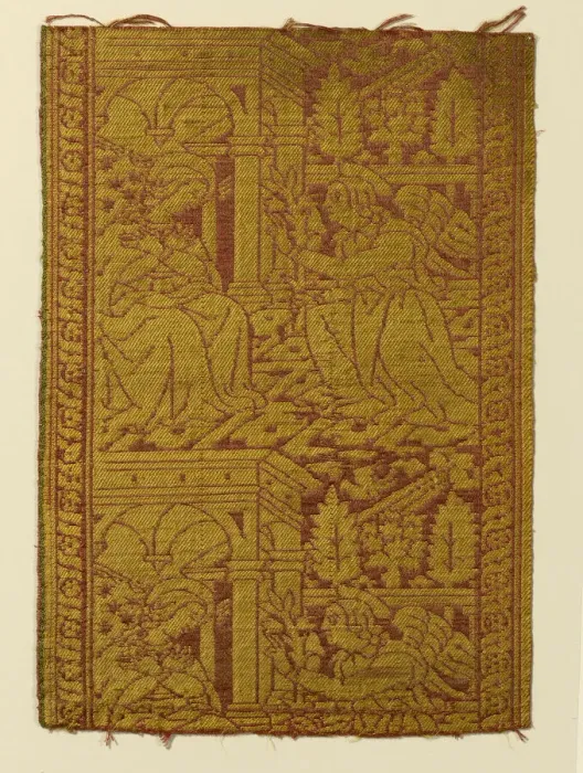 Framed Print : Fragment (From an Orphrey Band), Italy, 15th century. Creator: Unknown Framed Print : Fragment (From an Orphrey Band), Italy, 15th century. Creator: Unknown