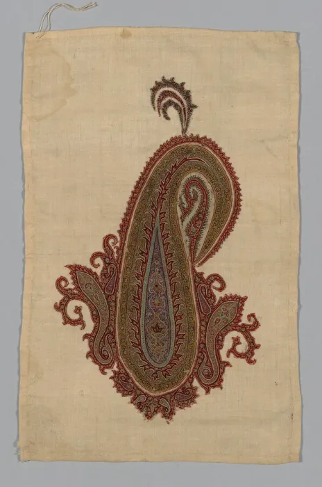Framed Print : Fragment (From a Shawl), India, c. 1835. Creator: Unknown