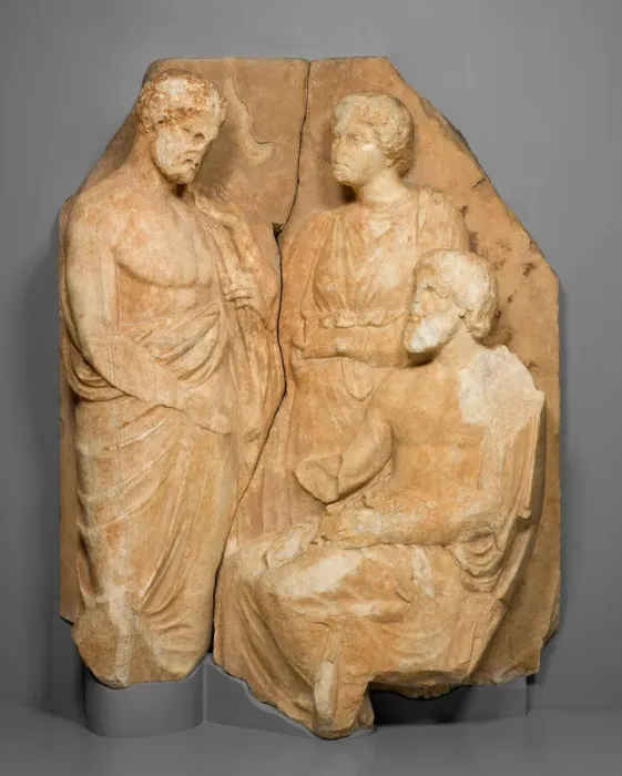 Framed Print : Fragment of a Funerary Naiskos (Monument in the Shape of a Temple), about 330 BCE Framed Print : Fragment of a Funerary Naiskos (Monument in the Shape of a Temple), about 330 BCE