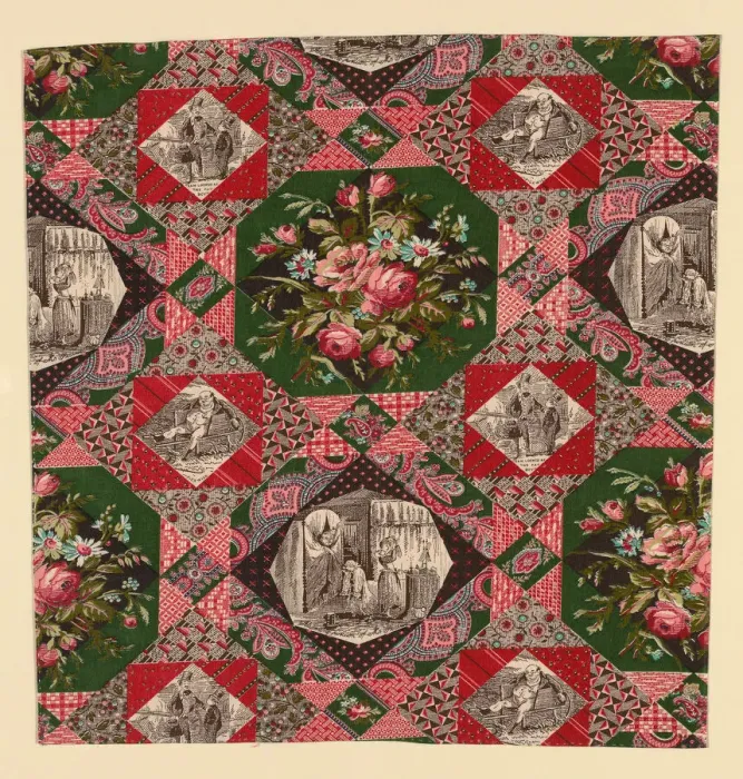 Framed Print : Fragment (Furnishing Fabric), England, After 1874. Creator: Unknown