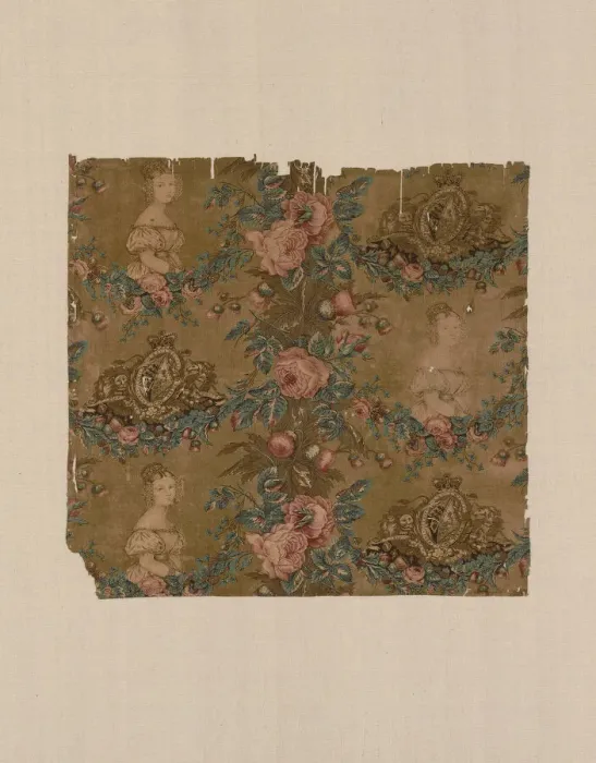 Framed Print : Fragment (Furnishing Fabric), England, 1837 / 38. Creator: Unknown Framed Print : Fragment (Furnishing Fabric), England, 1837 / 38. Creator: Unknown
