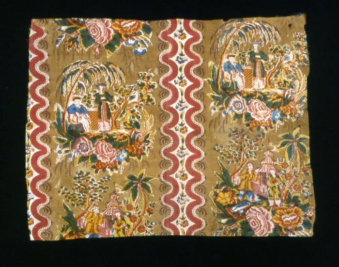 Framed Print : Fragment (Furnishing Fabric), England, c. 1825. Creator: Unknown Framed Print : Fragment (Furnishing Fabric), England, c. 1825. Creator: Unknown