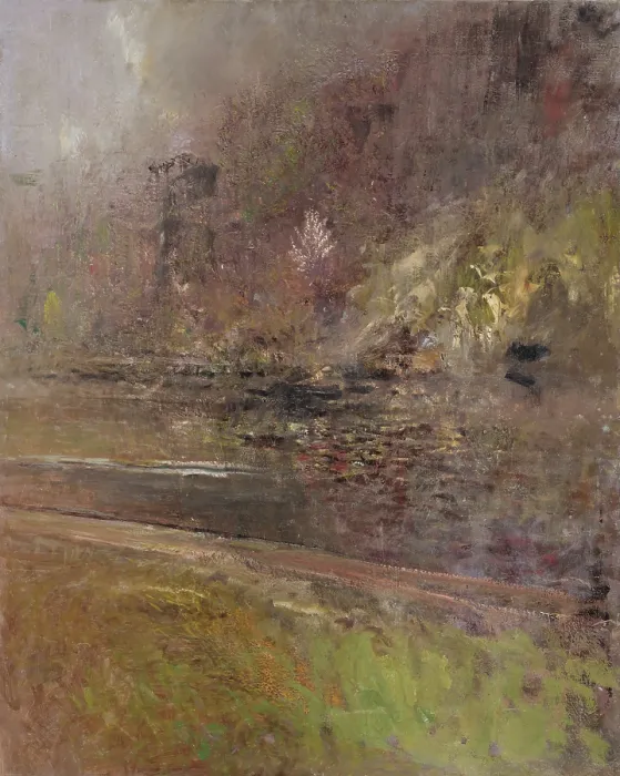 Framed Print : Fragment of a Landscape, 1880-1900. Creator: Ladislav Mednyanszky Framed Print : Fragment of a Landscape, 1880-1900. Creator: Ladislav Mednyanszky