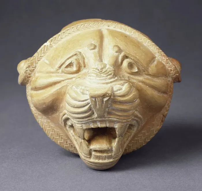 Framed Print : Fragment of a Lion Head, Achaemenid period (550-330 BC). Creator: Unknown Framed Print : Fragment of a Lion Head, Achaemenid period (550-330 BC). Creator: Unknown