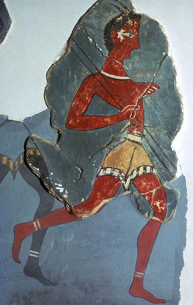 Fragment of a Minoan fresco known as the Captain of the Blacks, 15th century BC