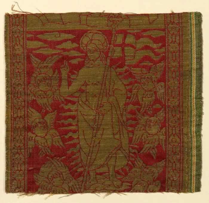 Framed Print : Fragment from an Orphrey Band Depicting the Resurrection, Italy, 15th century Framed Print : Fragment from an Orphrey Band Depicting the Resurrection, Italy, 15th century