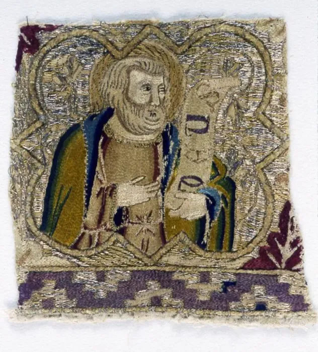 Framed Print : Fragment from an Orphrey, Florence, 1360s. Creator: Unknown Framed Print : Fragment from an Orphrey, Florence, 1360s. Creator: Unknown