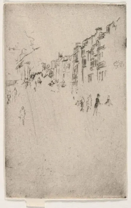 Framed Print : A Fragment of Piccadilly. Creator: James McNeill Whistler (American, 1834-1903) Framed Print : A Fragment of Piccadilly. Creator: James McNeill Whistler (American, 1834-1903)