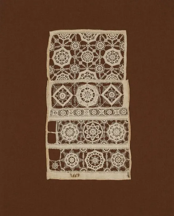 Framed Print : Fragment of a Sampler, England, 1669. Creator: Unknown Framed Print : Fragment of a Sampler, England, 1669. Creator: Unknown