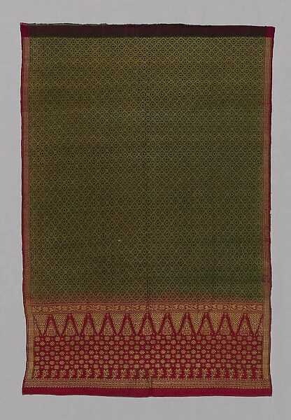 Fragment (Sari), India, 19th century. Creator: Unknown