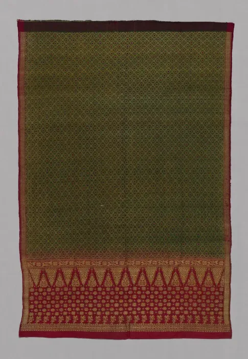 Framed Print : Fragment (Sari), India, 19th century. Creator: Unknown Framed Print : Fragment (Sari), India, 19th century. Creator: Unknown