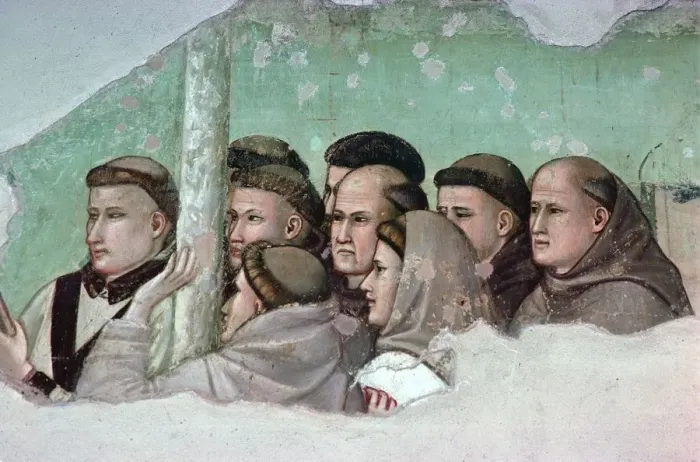 Framed Print : Fragment of a series on the life of St Francis. Artist: Giotto Framed Print : Fragment of a series on the life of St Francis. Artist: Giotto
