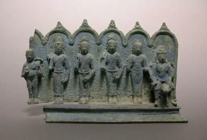 Framed Print : Fragment of a Tableau with Avatars of Vishnu, Pala period, 9th  /  10th century. Creator: Unknown