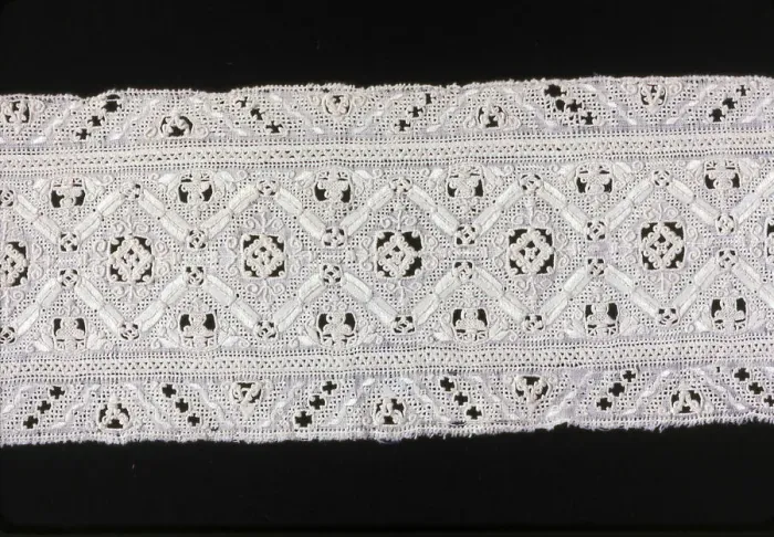 Framed Print : Fragment (Three Joined Strips from Small Pillow), Italy, 1550 / 1600. Creator: Unknown Framed Print : Fragment (Three Joined Strips from Small Pillow), Italy, 1550 / 1600. Creator: Unknown