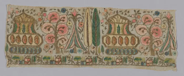 Framed Print : Fragment (Towel End), Turkey, 19th century. Creator: Unknown