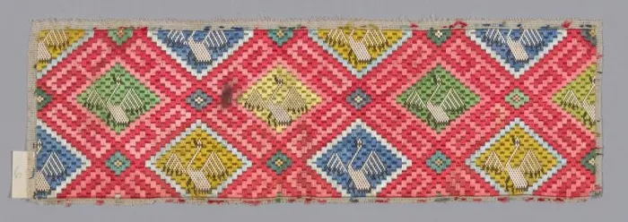 Framed Print : Fragment (Trouser Band), China, Qing dynasty (1644-1911), 1875 / 1900. Creator: Unknown Framed Print : Fragment (Trouser Band), China, Qing dynasty (1644-1911), 1875 / 1900. Creator: Unknown