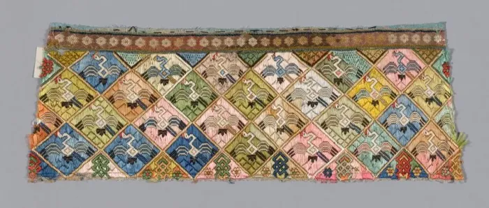 Framed Print : Fragment (Trouser Band), China, Qing dynasty (1644-1911), 1875 / 1900. Creator: Unknown Framed Print : Fragment (Trouser Band), China, Qing dynasty (1644-1911), 1875 / 1900. Creator: Unknown