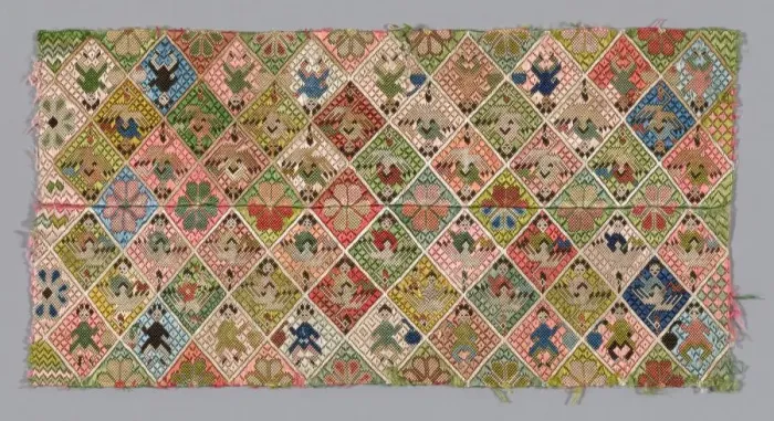 Framed Print : Fragment (Trouser Bands), China, Qing dynasty (1644-1911), 1875 / 1900. Creator: Unknown Framed Print : Fragment (Trouser Bands), China, Qing dynasty (1644-1911), 1875 / 1900. Creator: Unknown