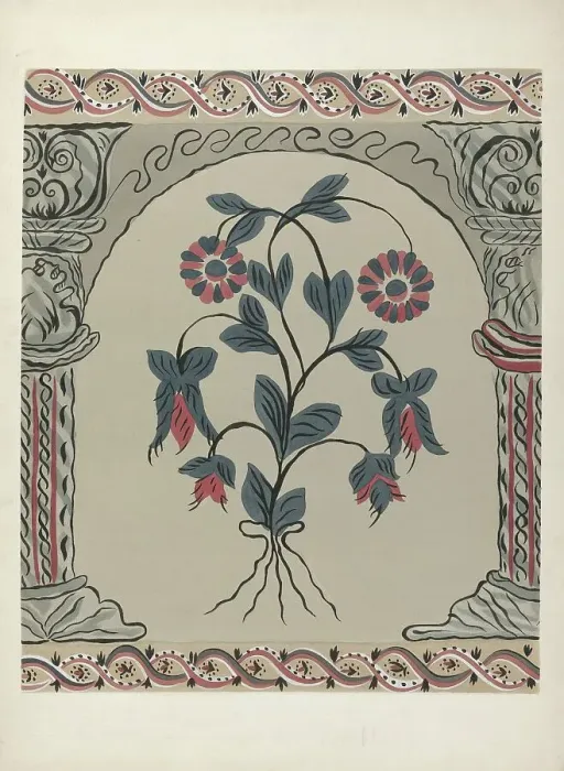 Framed Print : Fragment of Wall Decoration, c. 1940. Creator: Michael Lauretano Framed Print : Fragment of Wall Decoration, c. 1940. Creator: Michael Lauretano