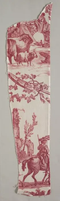 Framed Print : Fragments of Copperplate Printed Cotton, c. 1789. Creator: Christophe Philippe Oberkampf (French Framed Print : Fragments of Copperplate Printed Cotton, c. 1789. Creator: Christophe Philippe Oberkampf (French
