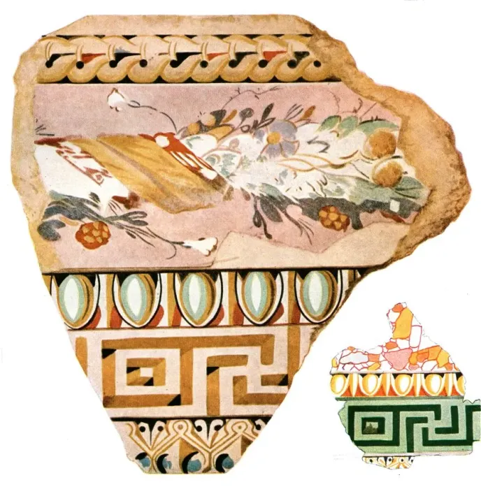 Framed Print : Fragments of decoration from Delos, Greece, (1928). Creator: Unknown Framed Print : Fragments of decoration from Delos, Greece, (1928). Creator: Unknown